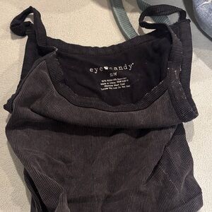 Eye Candy Charcoal Ribbed Tank